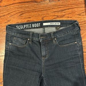 DKNY sculpted boot size 4, dark denim jeans